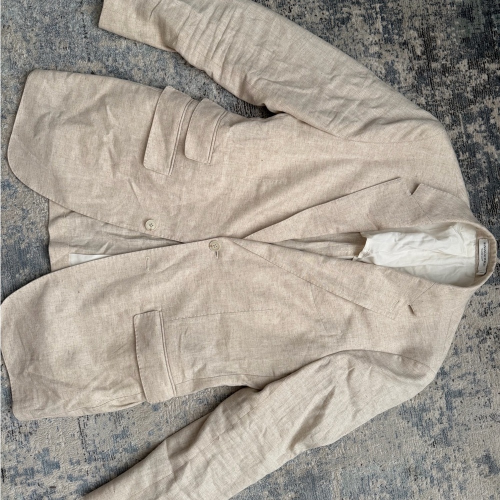 Banana Republic Slim Cotton-Linen Suit